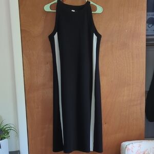 SPANX Black and White Midi Dress